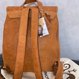 anonimo fiorentino leather backpack